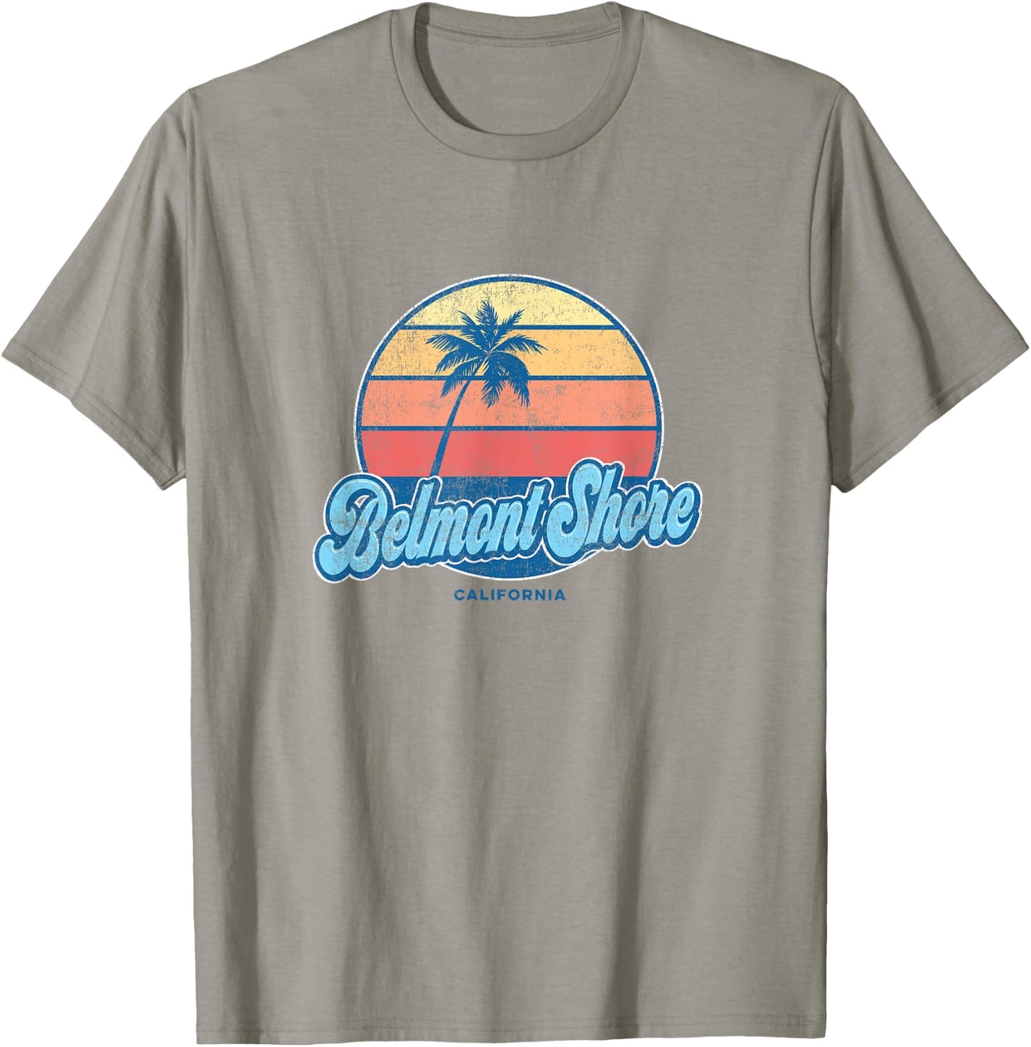 Vintage Belmont Shore California CA Classic 70s Retro Surfer T-Shirt - T-Shirt | Sand