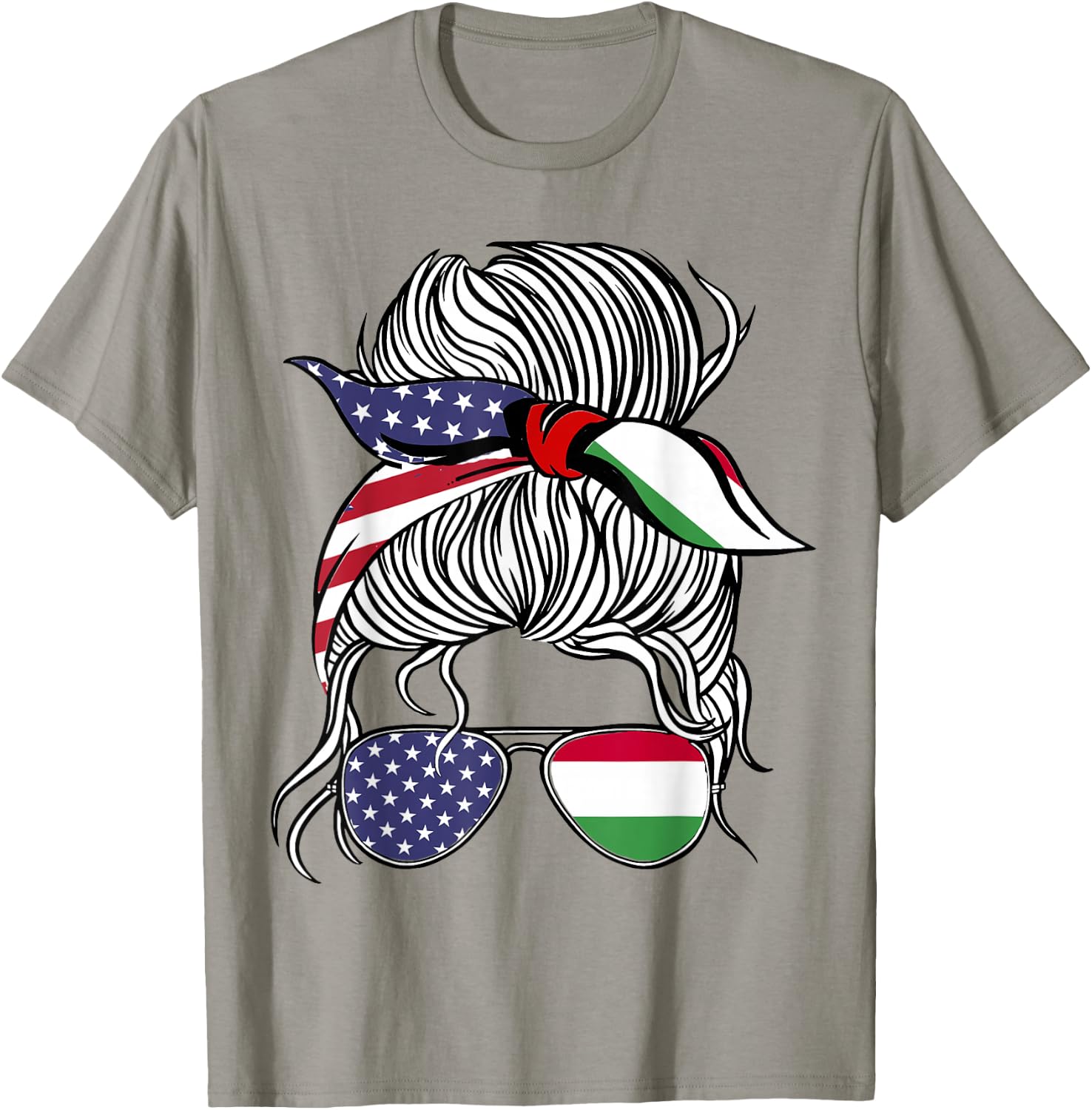 American Hungarian Patriot Flag Women Girl Hungary Grown T-Shirt - T-Shirt | Sand