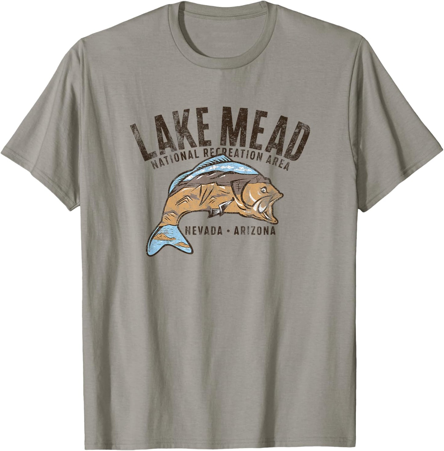 Lake Mead National Recreation Area Retro Fish T-Shirt - T-Shirt | Sand