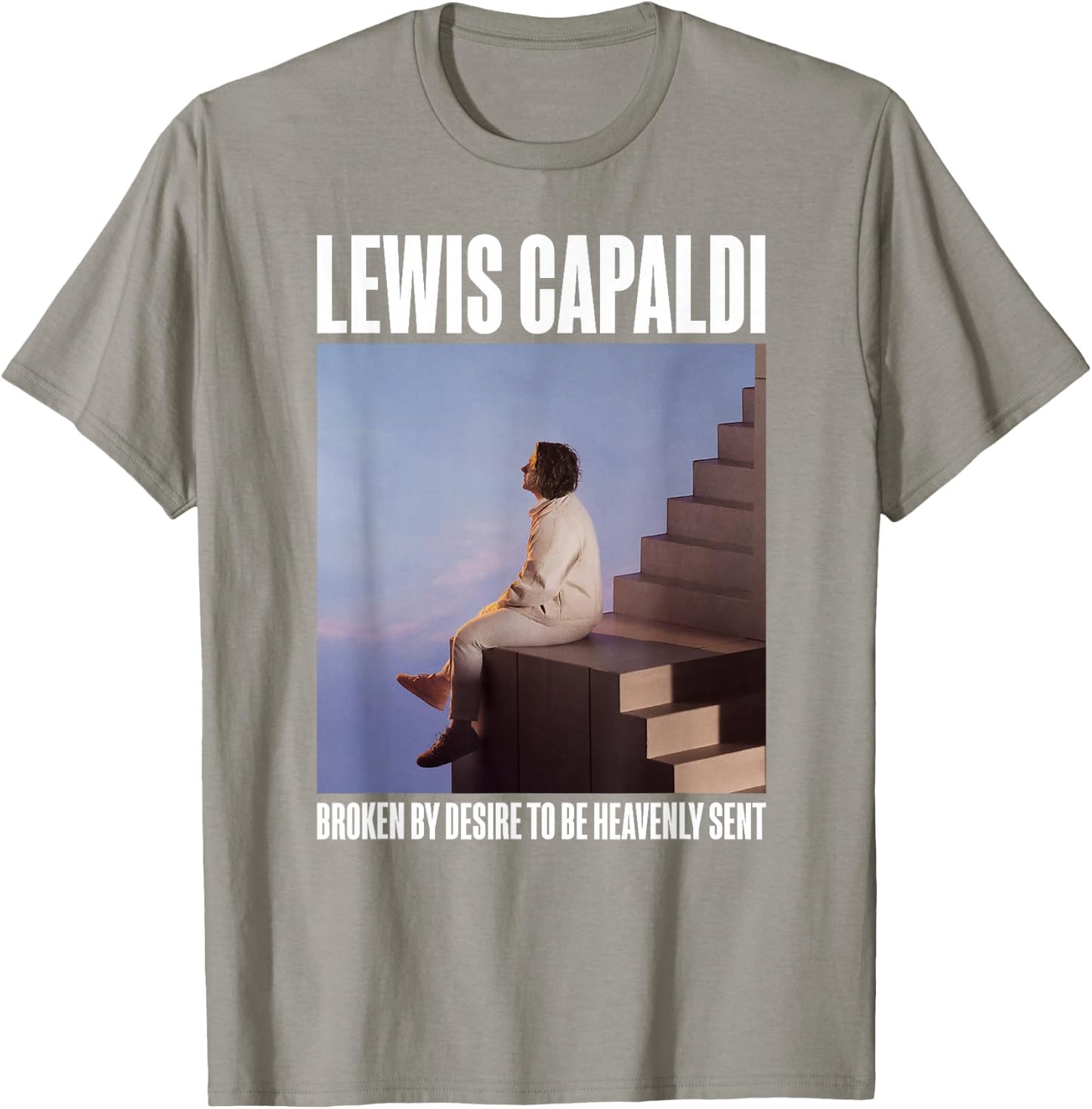 Lewis Capaldi – Album Photo On Pink T-Shirt - T-Shirt | Sand
