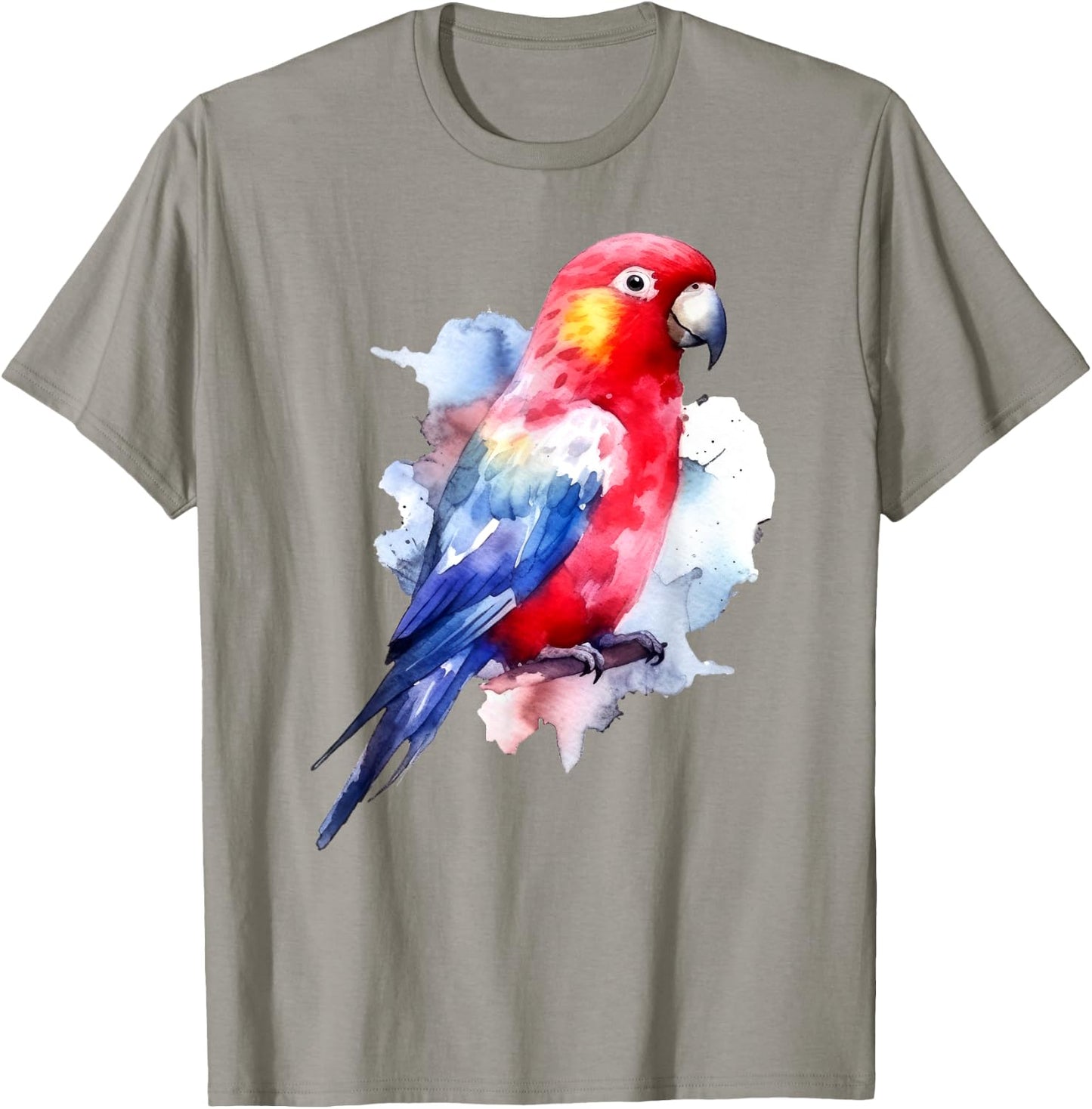 Rosella Parrot Birds Lover Design T-Shirt - T-Shirt | Sand