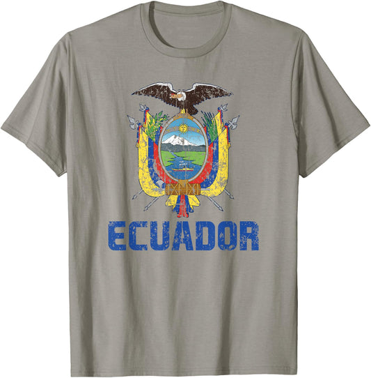Ecuador Flag Ecuadorian Pride International Country T-Shirt - T-Shirt | Sand
