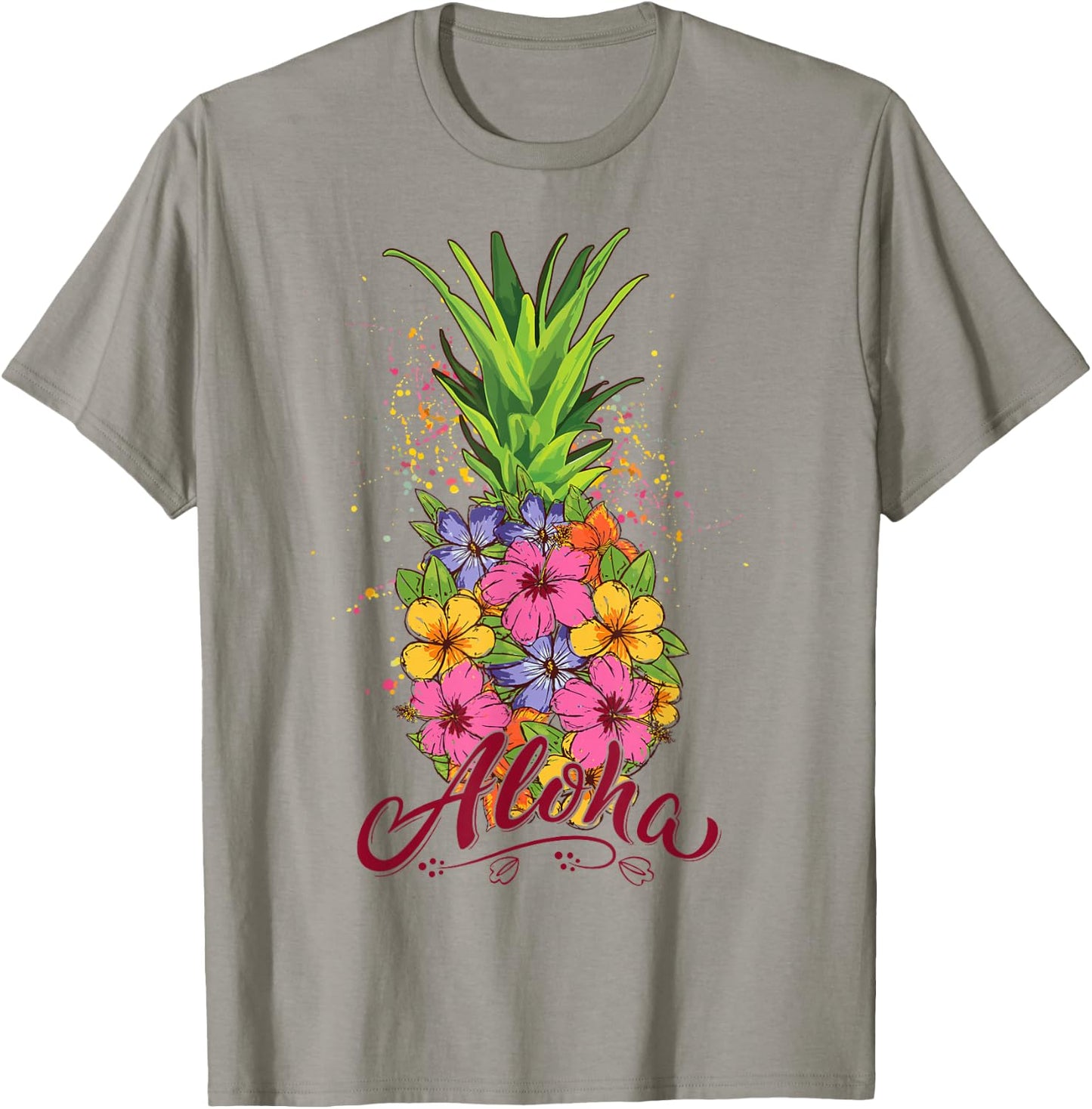 Aloha Hawaiian Teen Girl Toddler Pineapple Hibiscus T-Shirt - T-Shirt | Sand