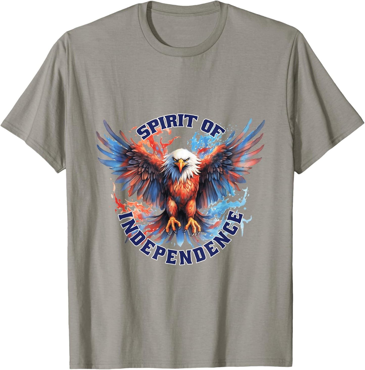 Eagle Bird Flying Illustration T-Shirt - T-Shirt | Sand