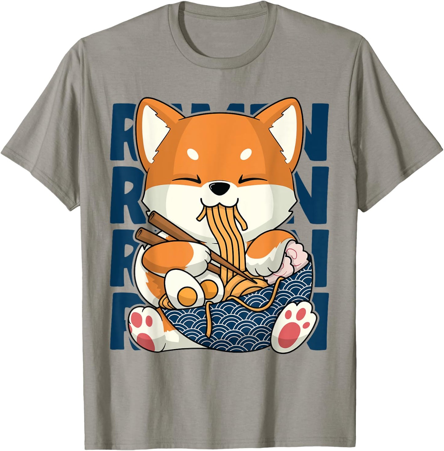 Kawaii Shiba Inu Dog Ramen Japan Corgi T-Shirt - T-Shirt | Sand