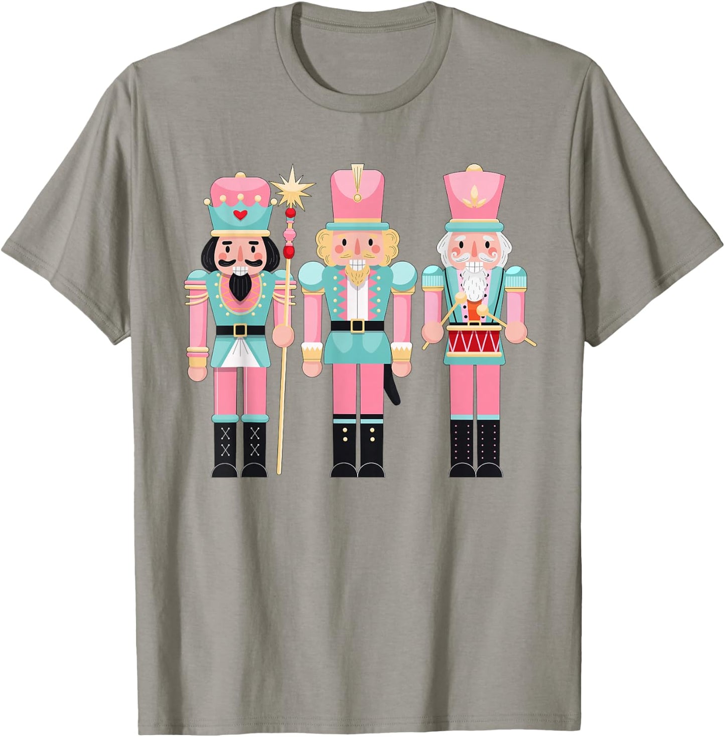 Pink Nutcracker Squad Xmas Pink Christmas Pajamas Women Kids T-Shirt - T-Shirt | Sand