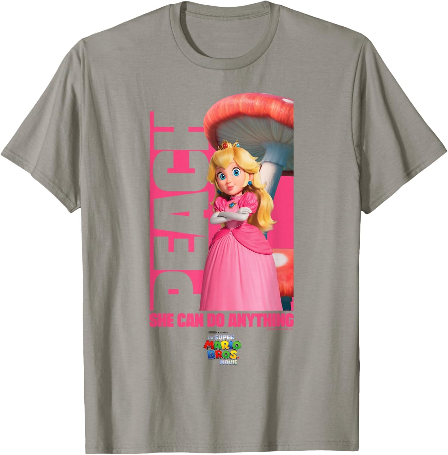 The Super Mario Bros. Movie She Can Do Anything Peach Poster T-Shirt - T-Shirt | Sand