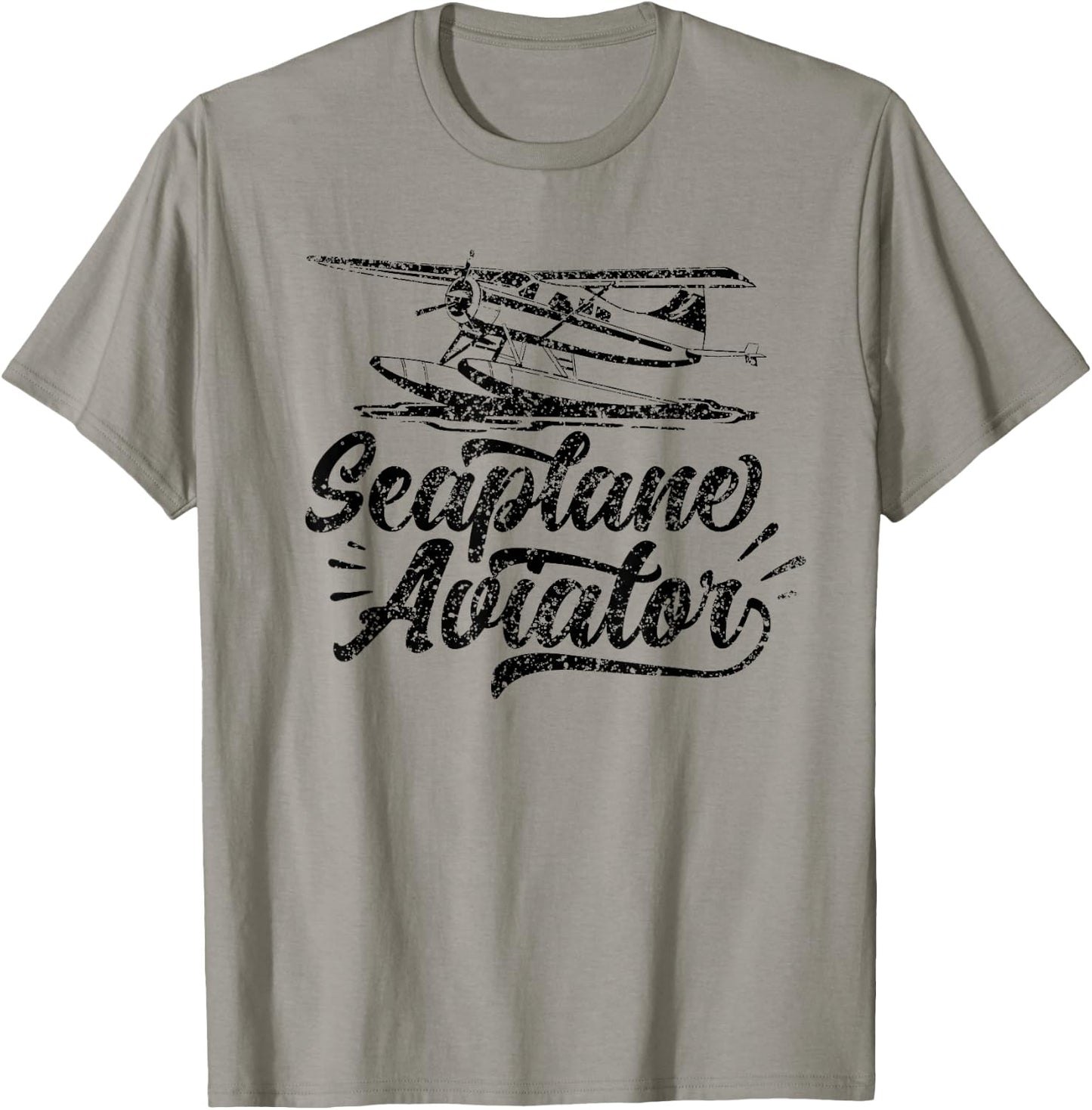 Seaplane Aviator Pilot Crew Water Land T-Shirt - T-Shirt | Sand