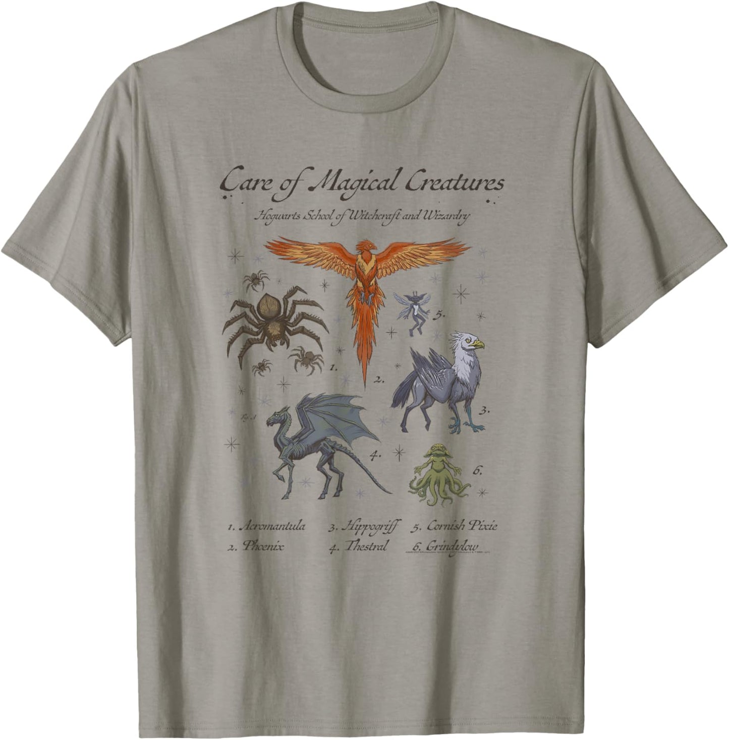Harry Potter Care of Magical Creatures Hogwarts School T-Shirt - T-Shirt | Sand