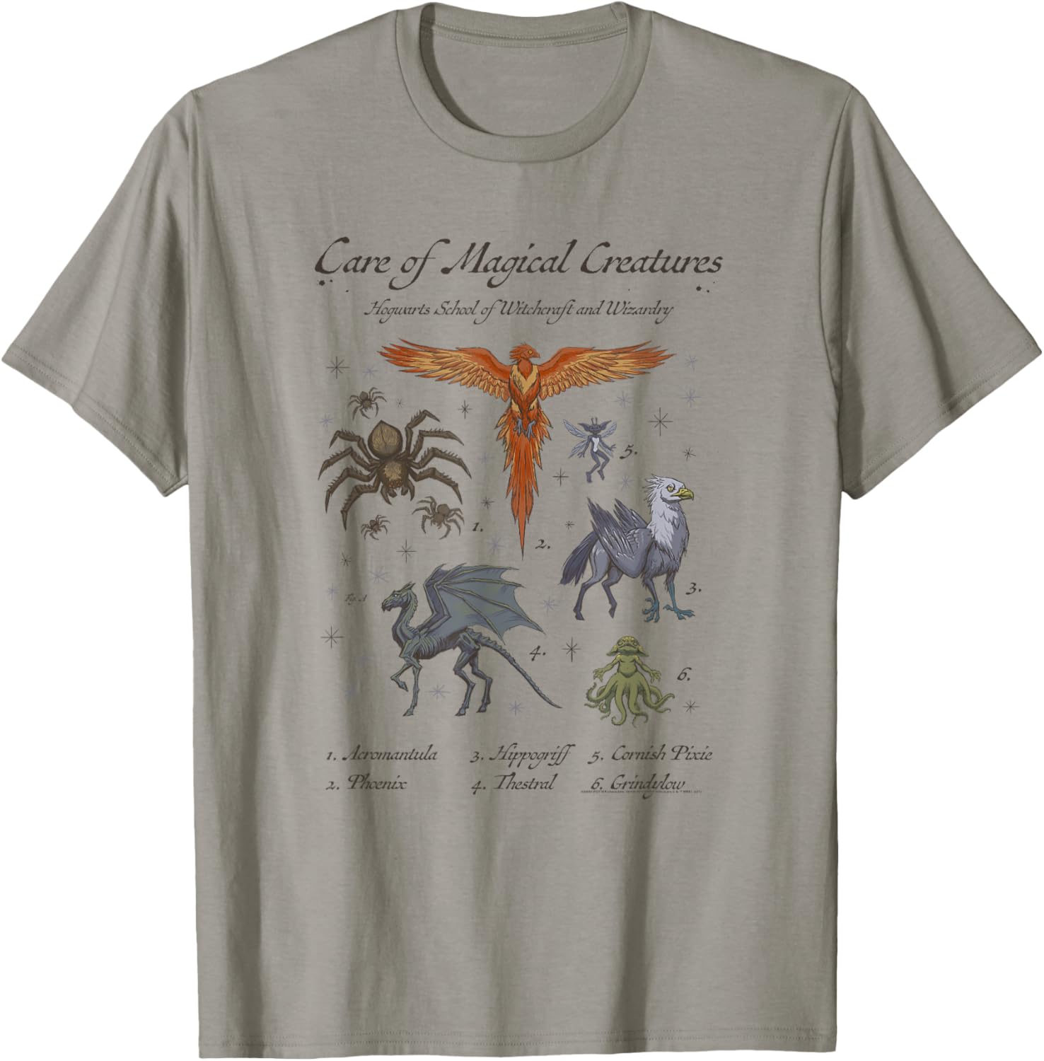 Harry Potter Care of Magical Creatures Hogwarts School T-Shirt - T-Shirt | Sand