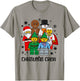 Christmas Building Bricks Santa Snowman Gingerbread Matching T-Shirt - T-Shirt | Sand