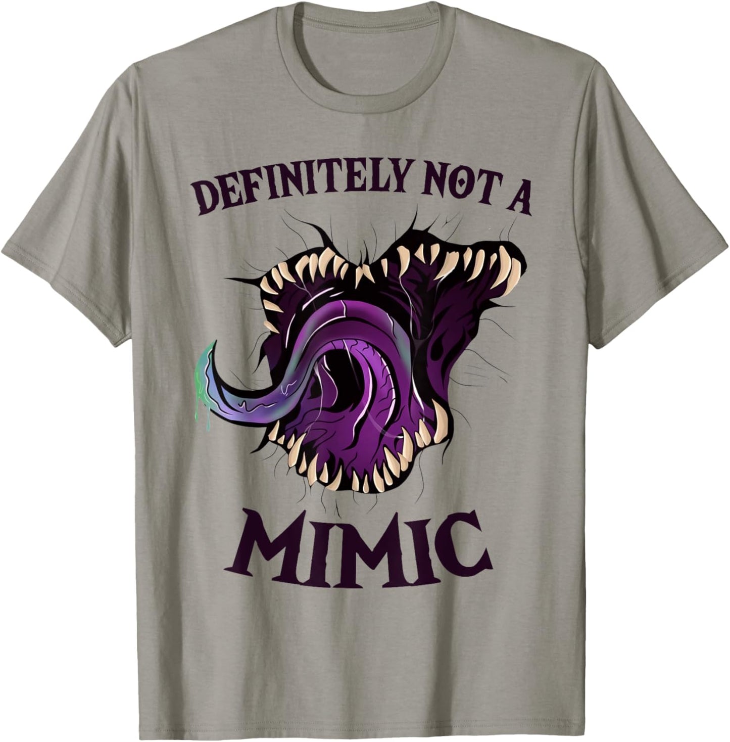 Roleplaying Dice Gamer Definitely Not A Mimic T-Shirt - T-Shirt | Sand