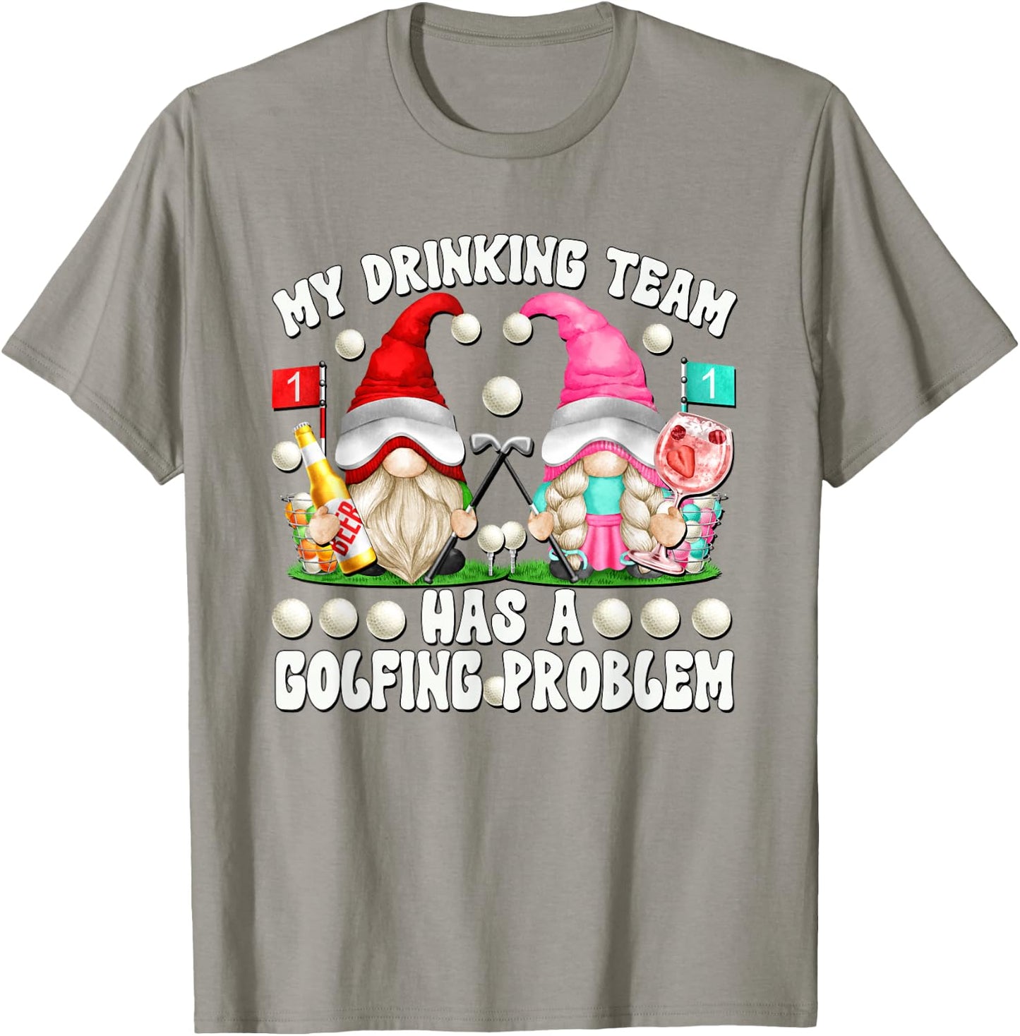Beer Golf Saying My Drinking Team Has A Golfing Problem T-Shirt - T-Shirt | Sand