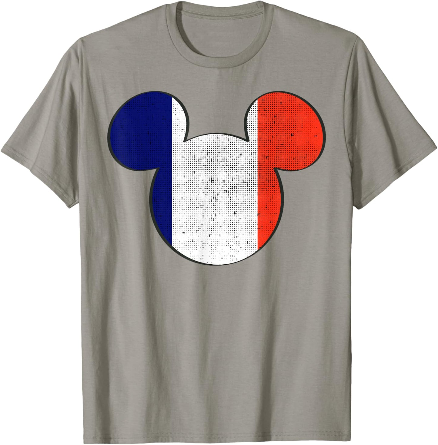 Disney Mickey Mouse Logo France Flag Fill T-Shirt - T-Shirt | Sand