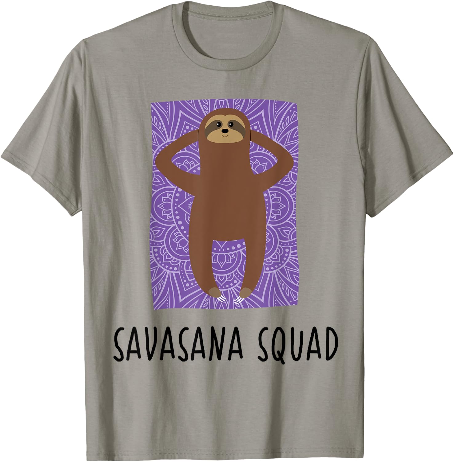 Savasana Squad Shirt | Practicioner Instructor Sloth Yoga T-Shirt - T-Shirt | Sand