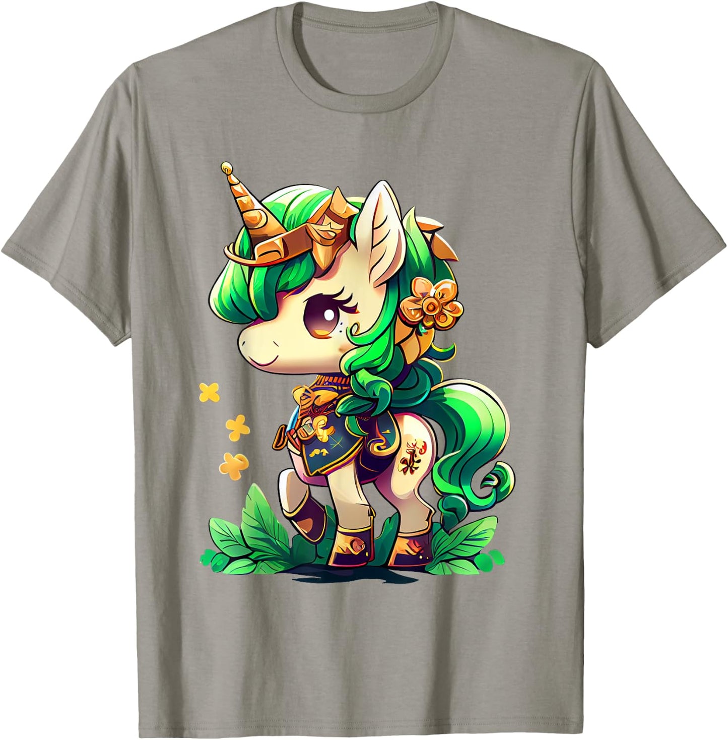 Cute Unicorn Leprecorn St Patrick Day Lucky Irish Girls Kids T-Shirt - T-Shirt | Sand