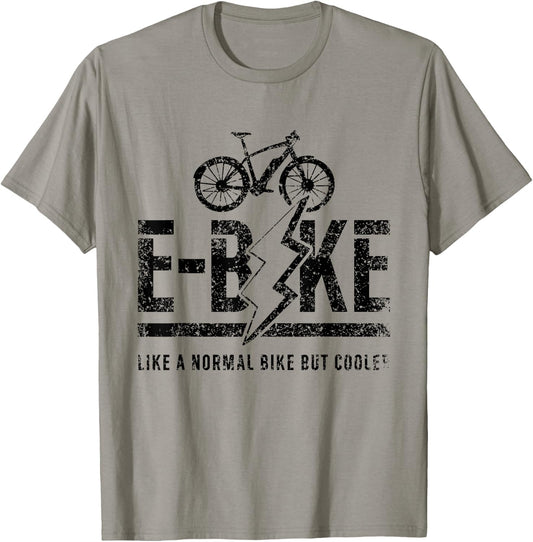 E-Bike Rider Bicycle Electric Cyclist T-Shirt - T-Shirt | Sand