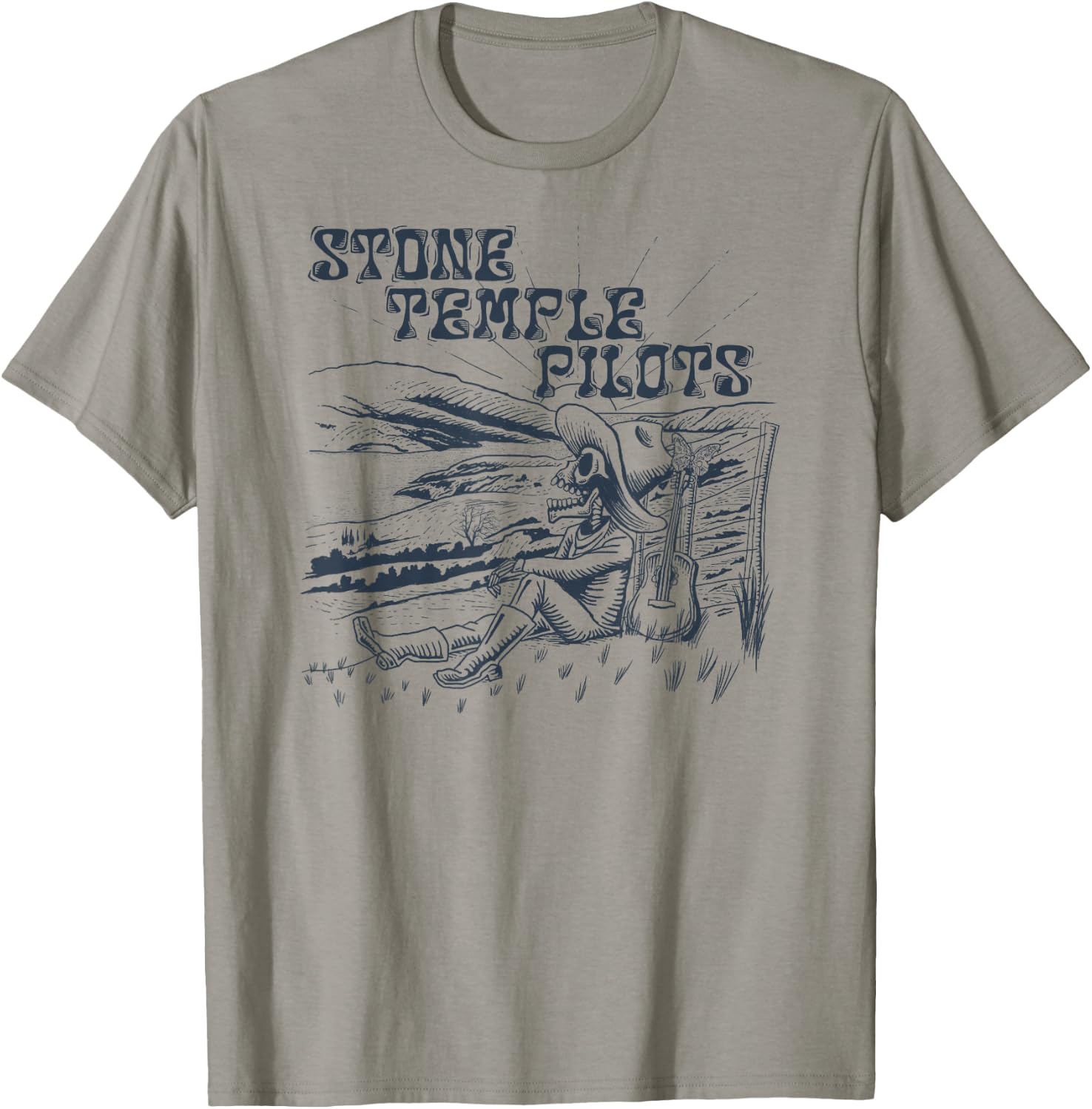 Stone Temple Pilots – Skelly Tans on Silver T-Shirt - T-Shirt | Sand