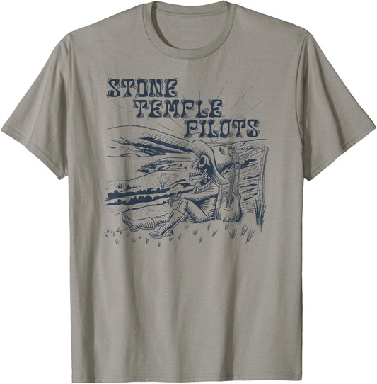 Stone Temple Pilots – Skelly Tans on Silver T-Shirt - T-Shirt | Sand