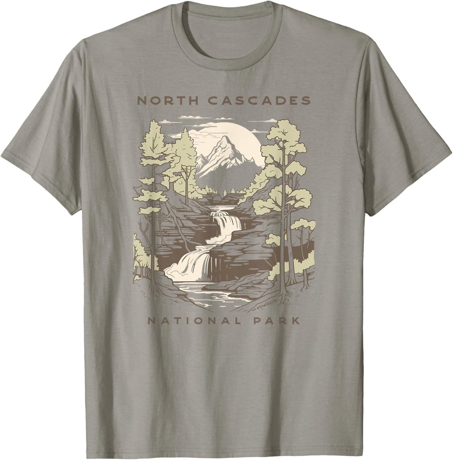 North Cascades National Park Vintage T-Shirt - T-Shirt | Sand