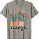 Groovy Wildflower Camp Nurse T-Shirt - T-Shirt | Sand