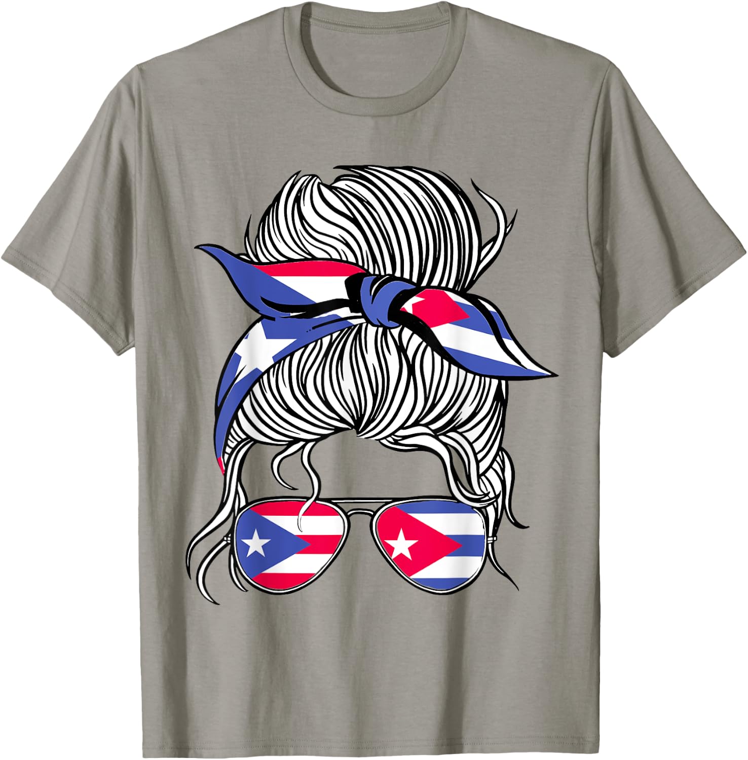 Puerto Rico Flag Cuba Grown Women Girl Country T-Shirt - T-Shirt | Sand