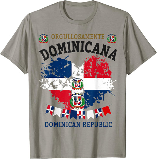 Republica Dominicana & Hispanic Dominican Flag T-Shirt - T-Shirt | Sand