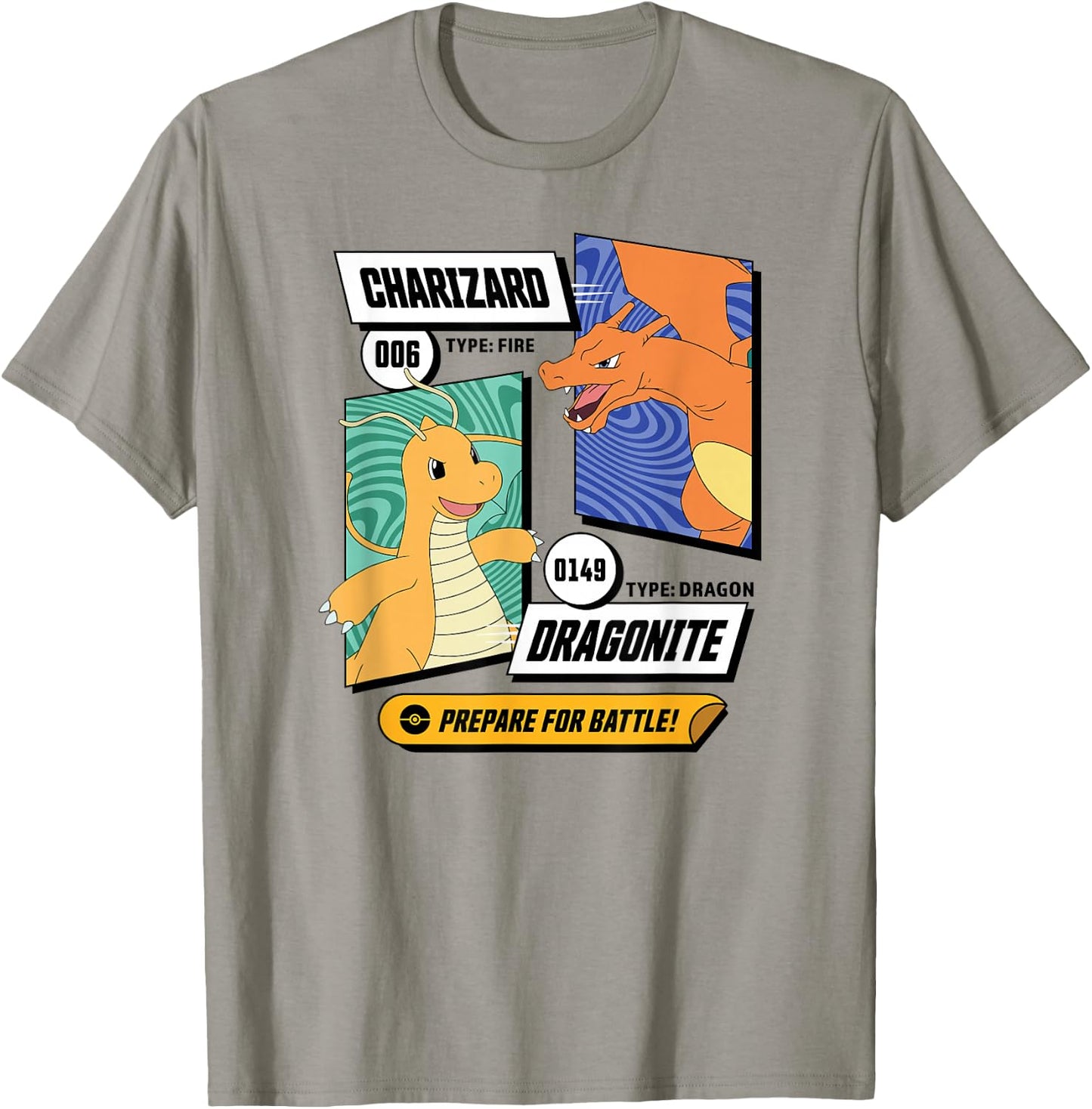 Pokémon - Dragonite Charizard Prepare For Battle T-Shirt - T-Shirt | Sand
