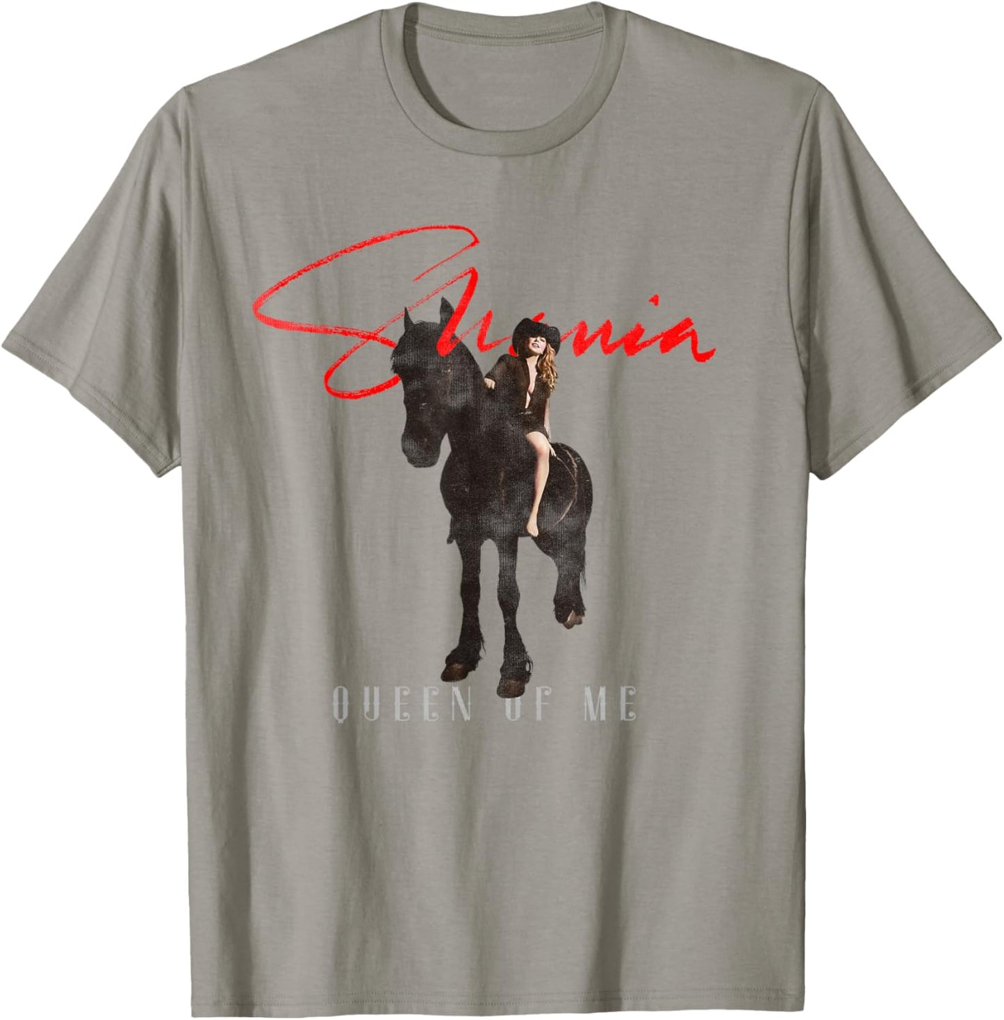 Official Shania Twain Queen of Me Horseback White T-Shirt - T-Shirt | Sand
