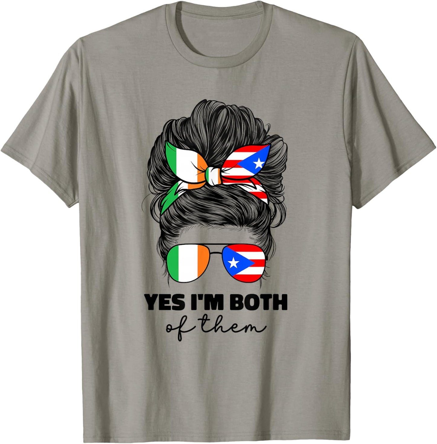 Half Irish And Puerto Rican Rico Ireland Flag Girl T-Shirt - T-Shirt | Sand