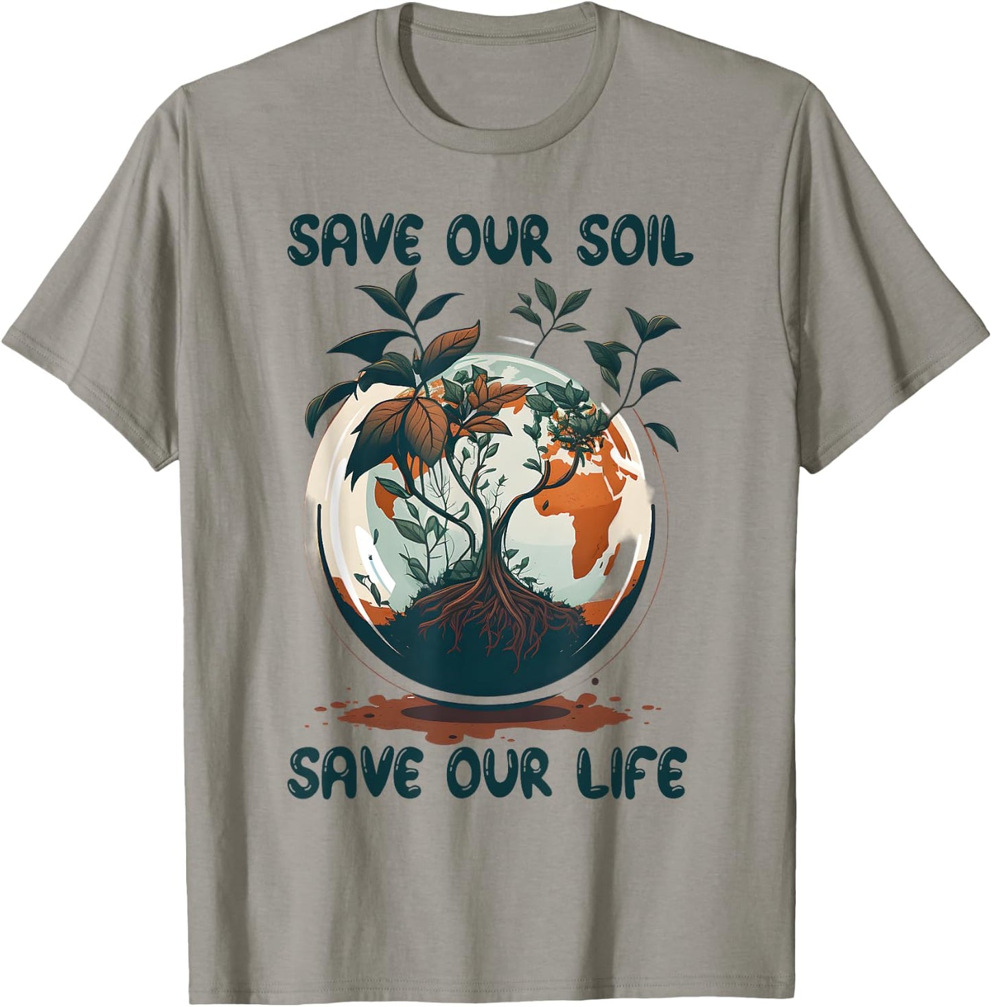 Save Our Soil Save Our Life Earth Day Men Women Kids T-Shirt - T-Shirt | Sand