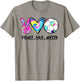 Peace Love Soccer Tie Dye Cute Soccer Lovers T-Shirt - T-Shirt | Sand