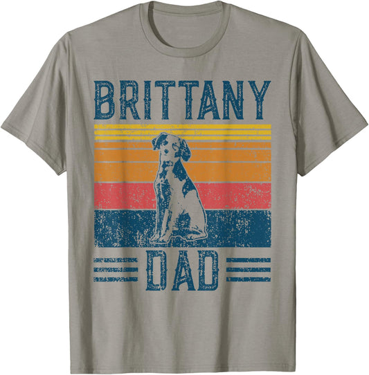 Dog Brittany Dad - Vintage Brittany Dad Women T-Shirt - T-Shirt | Sand