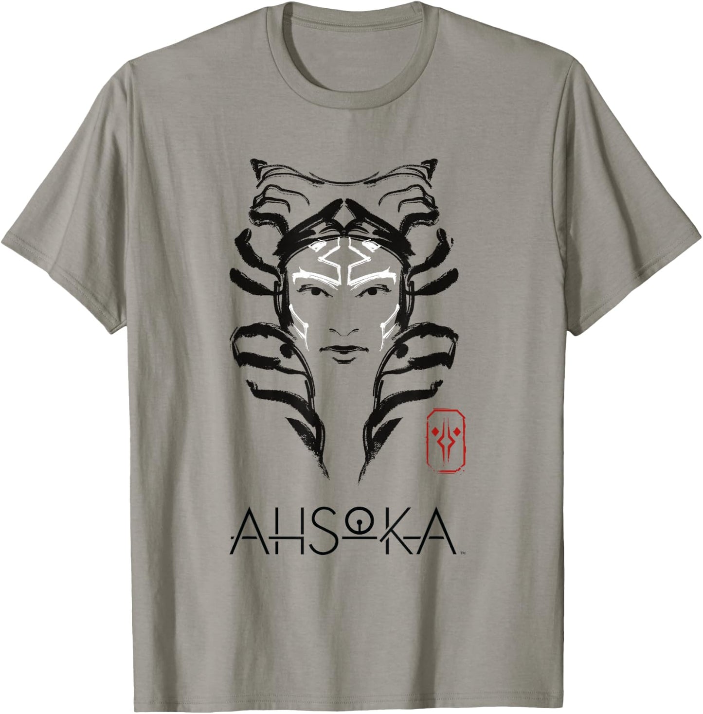 Star Wars: Ahsoka Minimalist Face Portrait T-Shirt - T-Shirt | Sand