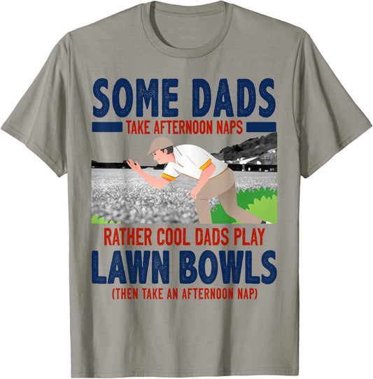 Lawn Bowls Idea For Dad & Funny Lawn Green Bowls T-Shirt - T-Shirt | Sand