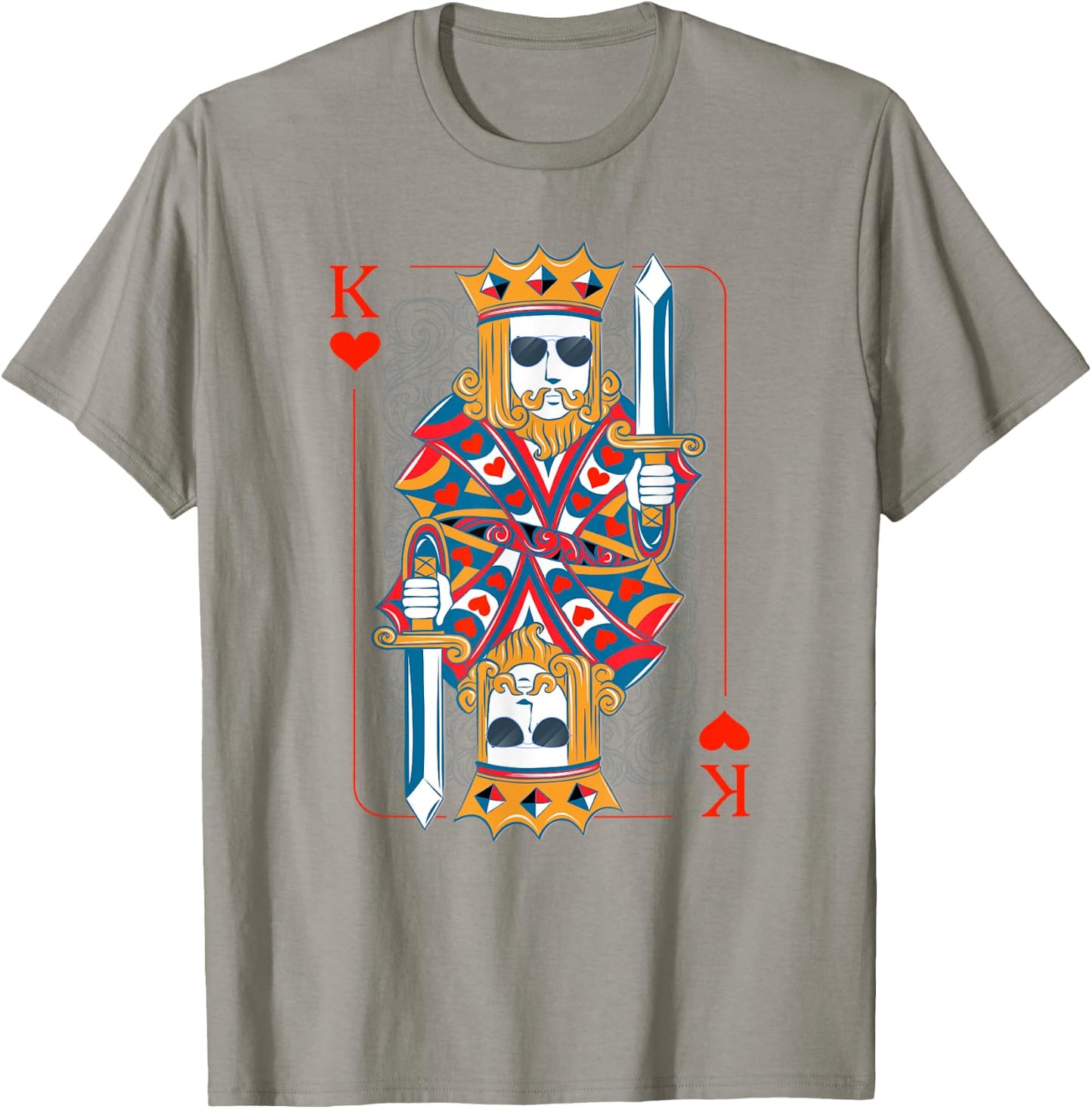 King Of Hearts Matching Couple Valentines King of Hearts T-Shirt - T-Shirt | Sand