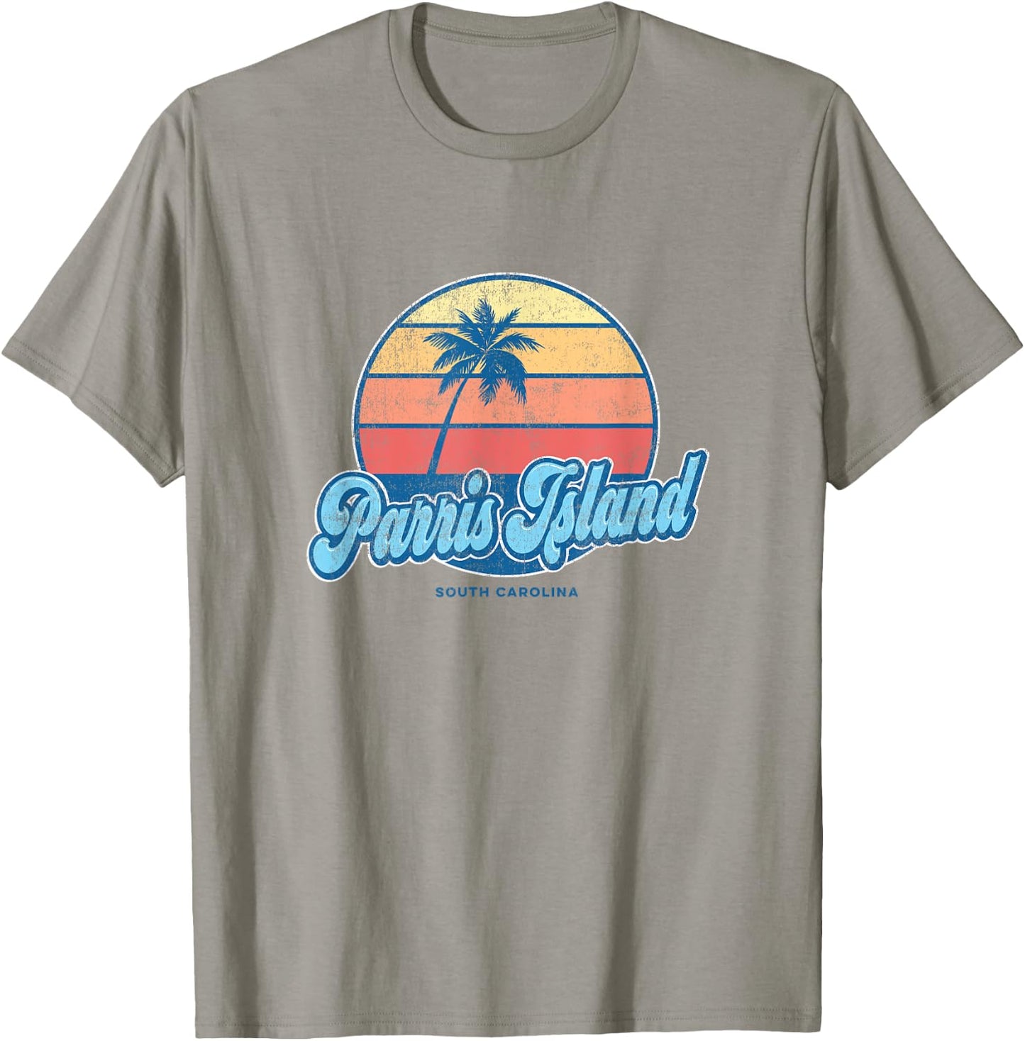 Vintage Parris Island South Carolina SC Classic 70s Retro Su T-Shirt - T-Shirt | Sand
