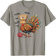 Thanksgiving Turkey Meow I'm a Cat Funny Thanksgiving Women Girls Kids T-Shirt - T-Shirt | Sand