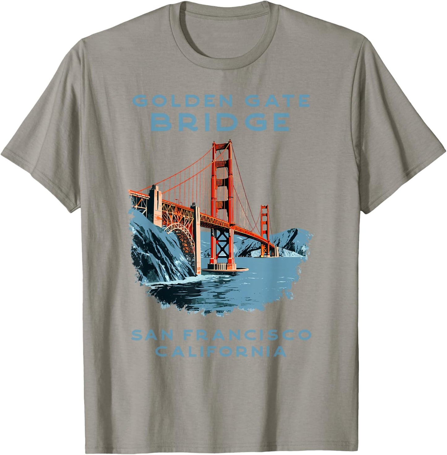 Golden Gate Bridge San Francisco Bay Area T-Shirt - T-Shirt | Sand