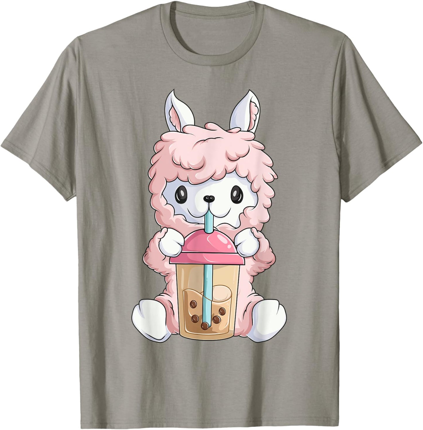 Kawaii Anime Llama Shirt Girls, Boba Bubble Tea T-Shirt - T-Shirt | Sand