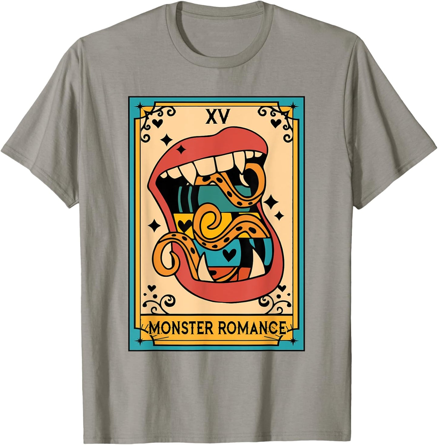 Smut Reader Spicy Book Lover The Monster Romance Tarot Card T-Shirt - T-Shirt | Sand
