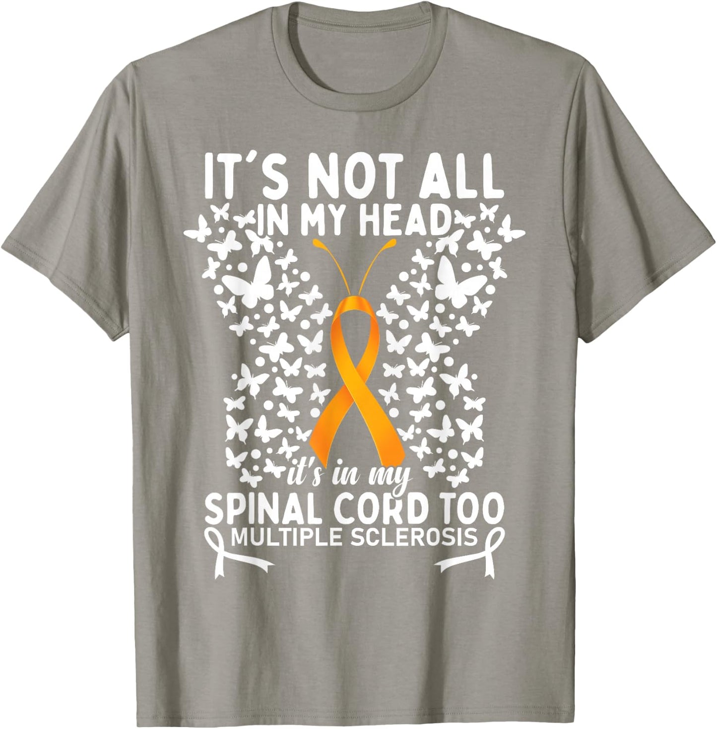 Multiple Sclerosis MS Warrior Butterfly T-Shirt - T-Shirt | Sand