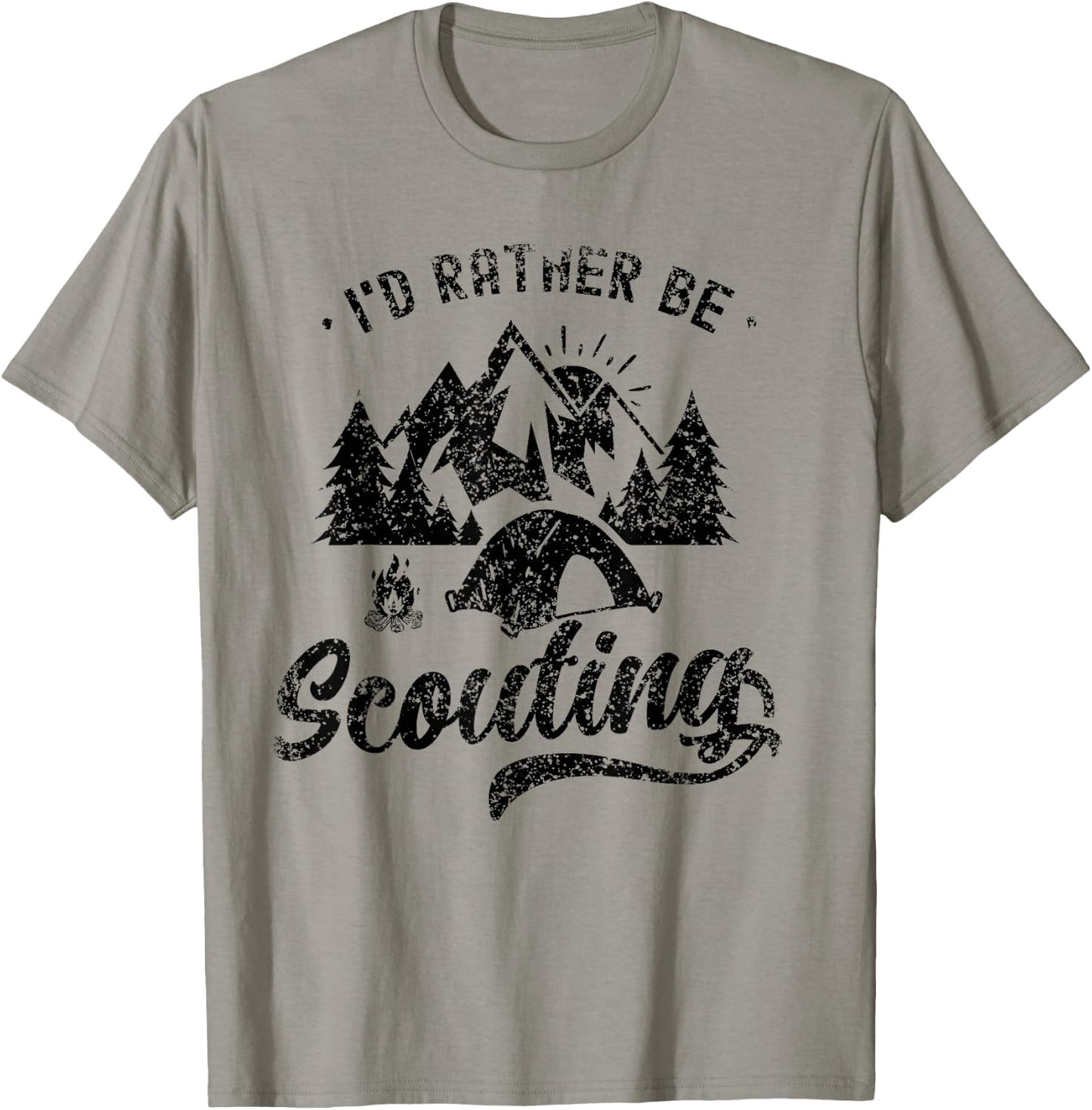 I'd Rather Be Scouting Outdoor Scout Hiking Scouts T-Shirt - T-Shirt | Sand
