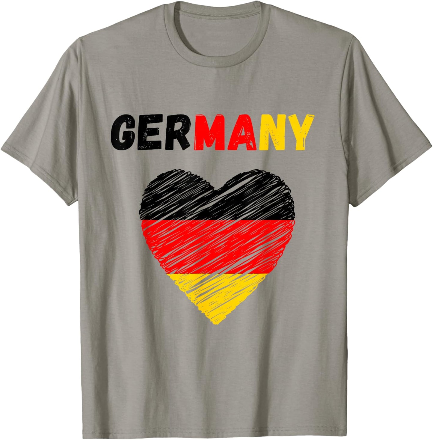 Germany Flag Holiday Germany Heart German Flag T-Shirt - T-Shirt | Sand