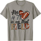 My heart is On That Field Custom Number 77 Football Mom T-Shirt - T-Shirt | Sand