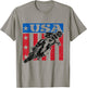 USA Dirt Bike 4th of July Motocross American Flag MX Racing T-Shirt - T-Shirt | Sand