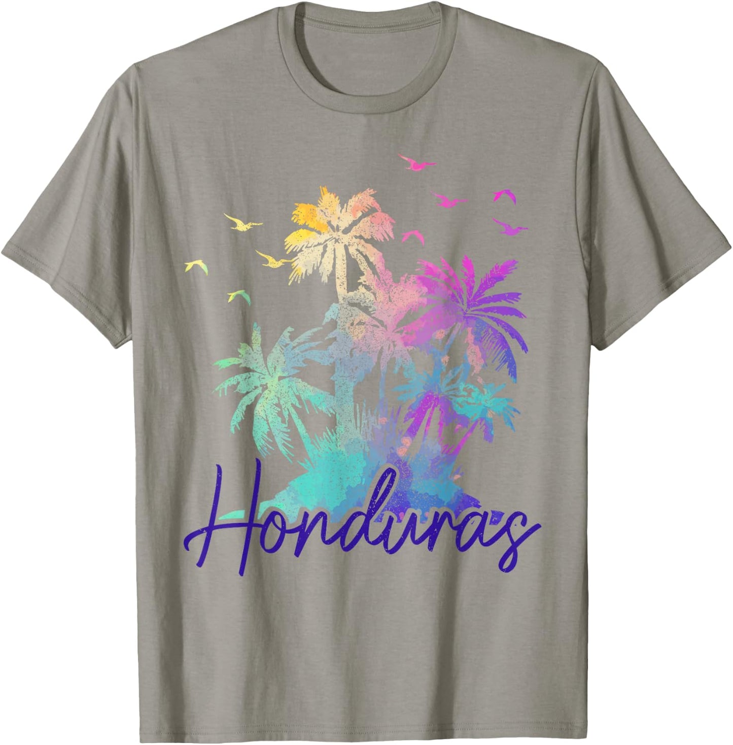 Honduras Beach Vintage Palm Trees Holiday T-Shirt - T-Shirt | Sand
