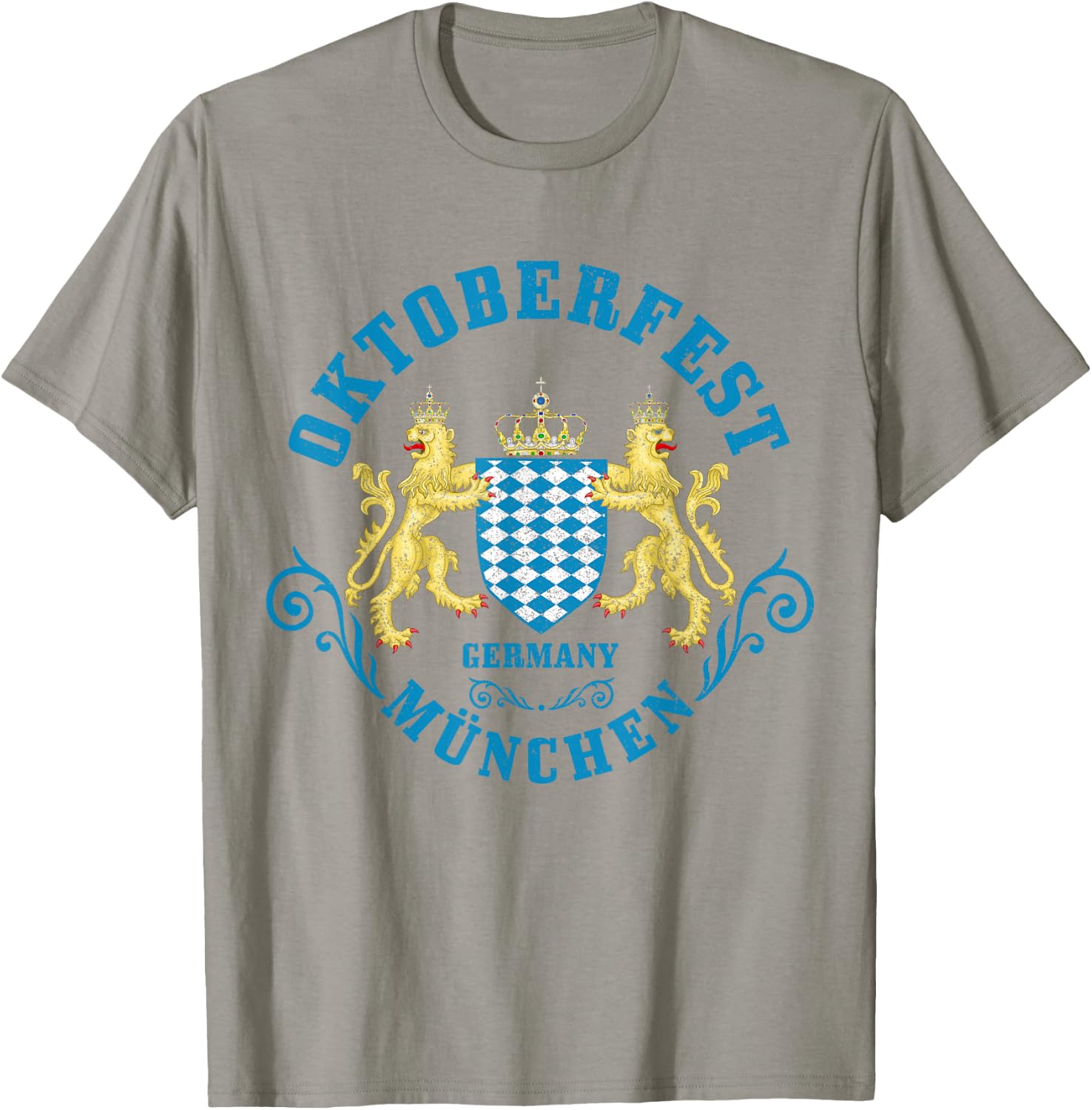 Oktoberfest Bavarian Flag Munich Prost Beer Germany German T-Shirt - T-Shirt | Sand