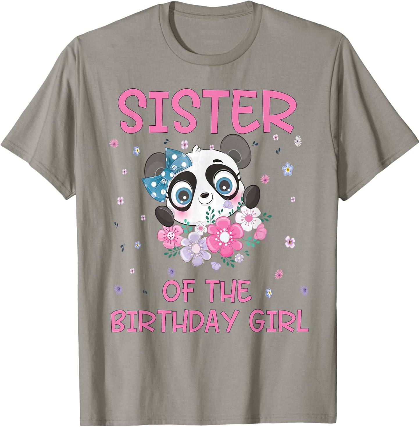 Sister Of The Birthday Girl Panda Bear Party Matching Family T-Shirt - T-Shirt | Sand