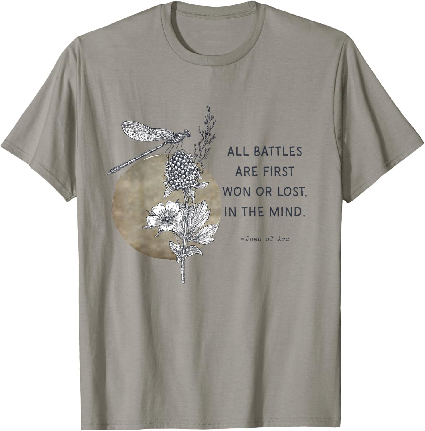 All Battles are First Won St Joan of Arc Quotes T-Shirt - T-Shirt | Sand